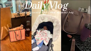 DAILY VLOG: grocery haul | new mommy bag | mini shopping haul | day in my life