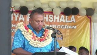 Fijian Minister for National Disaster Management opens classroom at AKP Primary School, Ba