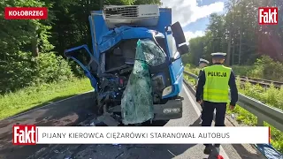 Straszne! PIJANY kierowca ciężarówki staranował autobus! "W KABINIE MIAŁ JESZCZE PIWO" | FAKT.PL