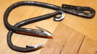 Forged fishhook fishing challenge! Can I catch a fish with a hand forged fish hook?