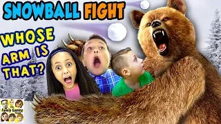 GRIZZLY BEAR ATTACK! 😱 FGTEEV Family Loses Arm? ☠ SNOWBALL FIGHT Gaming Battle Challenge ❄ KING ME!