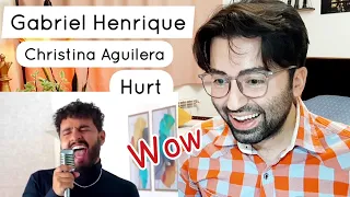 Gabriel Henrique Reaction - Hurt (Cover Christina Aguilera) - First Time Hearing