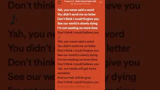 Prayer in C-sped up+lyrics #shorts #viral #spotify #song #lyrics