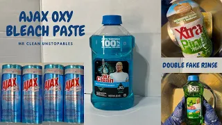 MR CLEAN UNSTOPABLES PASTE PART 2 *FINAL 🫧 + DOUBLE FAKE RINSE | AJAX OXYGEN BLEACH CLEANSER PASTE