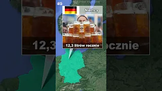 TOP 10 Państw Pijących Najwięcej Alkoholu 🍺 #ciekawostki #geografia #mapa