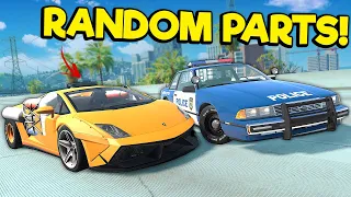 I UPGRADED a Lamborghini with Randomly Generated Parts for Police Chases in BeamNG Drive Mods!