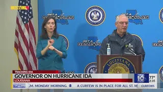 Hurricane Ida Coverage -- Gov. John Bel Edwards press conference