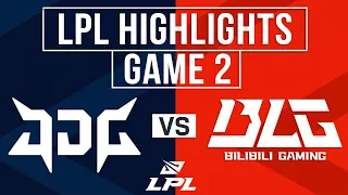 JDG vs BLG Highlights Game 2 | LPL 2024 Spring | JD Gaming vs Bilibili Gaming