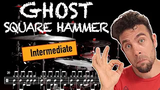 Ghost - Square Hammer - Drum Cover - (with scrolling drum sheet)