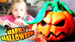 DIY - TUTO - Confection d'une citrouille d'Halloween 🎃 en pate à modeler ! Pumpkin modeling clay !