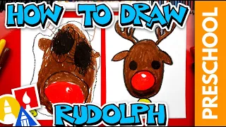 How To Draw Rudolph -  Preschool