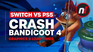 Crash Bandicoot 4 Graphics & Load Time Comparison - Switch vs PlayStation 5