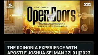 EPHPHATHA - The Mystery of Open Doors - Apostle Joshua Selman 22||01||2023