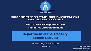 Department of the Treasury Budget Request for FY2021 (EventID=110700)