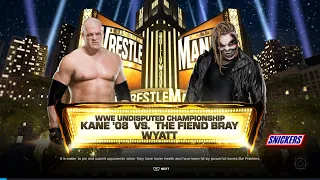 WWE2K24 : KANE VS THE FIEND BRAY WYATT WWE UNDISPUTED CHAMPIONSHIP WRESTLEMANIA