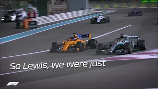 Hamilton Vettel Alonso Do Donuts  2018 Abu Dhabi Grand Prix