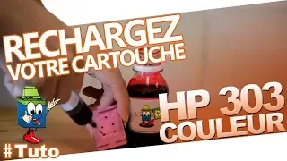 303 - Cartouche HP303 Couleur  : Comment Bien recharger la cartouche