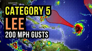 Hurricane Lee becomes a Category 5 with 200 mph Wind Gusts...