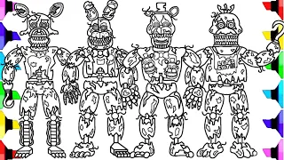 Five Nights at Freddy's/ How To Color FNAF Nightmare Animatronics /New Coloring Pages/NCS Music