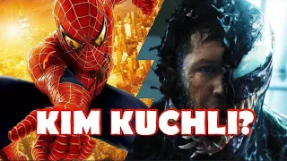 Oʻrgimchak odam vs Venom. Kim kuchli? Tobi Maguayer yana qaytadimi? Marvel oʻzgarishi #marvel #kino