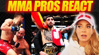 MMA Pros React 😲 Ilia Topuria KO's 💥Alexander Volkanovski 👊 UFC 298