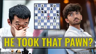 He took THAT pawn? | Gukesh vs Ding Liren | Tata Steel 2024