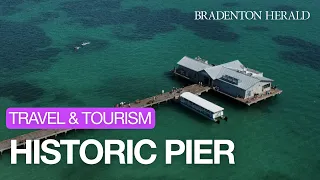 Tourists and visitors enjoy fun in the sun at historic Anna Maria City Pier in Manatee County