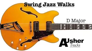 Swing Jazz Walks in D major | Guitar Backing Track