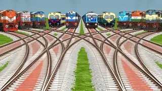 10 Indian Trains Crossing From Simply Curved Railroad |bampy express 2024