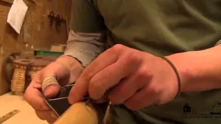 Sewing Oar Leathers at Shaw & Tenney