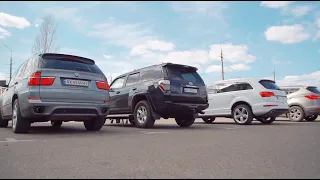 Первый выезд на бездорожье. Кто лучше? Audi Q7, BMW X5, 4Runner или Santafe?