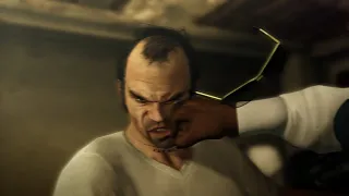 Franklin Punches Trevor for saying the N word