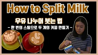[Eng Sub] How to Split Milk. 바리스타 트라이얼을 위해 꼭 준비해가야 할 가장 기본적인 기술!