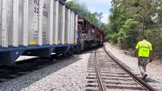 RJ Corman doing some switching and picking up rail cars for a run