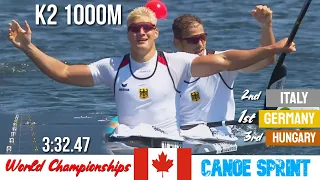 K2 Men 1000m Final A | Germany CHAMPION | World Championships Halifax Canada 2022 | WAYkVlogs