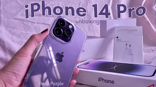 Iphone 14 Pro Deep Purple Unboxing | Accesories, Camera Test, and Dynamic Island Test