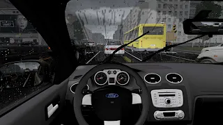 Ford Focus Sedan - City Car Driving -  Rain Drive | Logitech G29