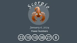 Scorpio horoscope for January 6, 2024