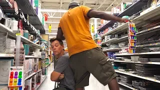 Farting on People of Walmart with The Pooter - Man Almost Falls After Fart! | Jack Vale