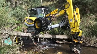 Spider excavator working in regional Victoria, Australia