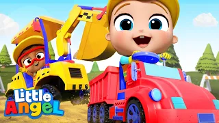 Construction Workers Song | Little Angel Kids Songs & Nursery Rhymes