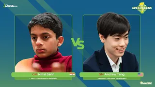 Nihal Sarin vs Andrew Tang | Junior Speed Chess Championship