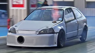 Honda Civic Drag Racing Compilation