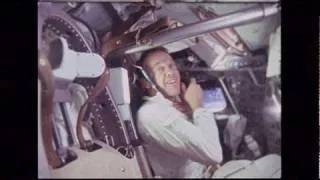 Apollo-14: crew inside CM "Kitty Hawk"