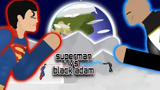 Superman vs black adam sticknodes animation||shceu
