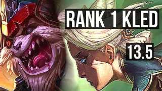 KLED vs CAMILLE (TOP) | Rank 1 Kled, 6 solo kills, Rank 11 | TR Challenger | 13.5