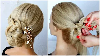 😱 Easy Braided Updo 😱  New hairstyle for wedding and party || trending hairstyle || party hairstyle