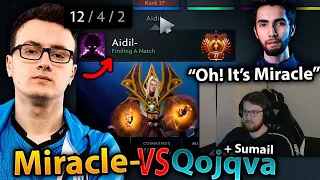 When MIRACLE meets SUMAIL and Qojqva on STREAM dota 2 Carry