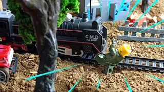 Rail King Intelligent Classical Train Set Vs Lego - a Stop Motion Animation