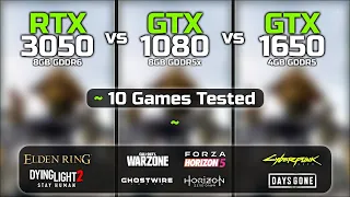 RTX 3050 vs GTX 1080 vs GTX 1650 | 10 Games Tested